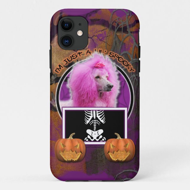Coques Case-Mate iPhone Halloween - juste un Lil éffrayant - caniche - (Dos)