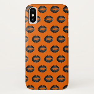 Case-Mate iPhone Case Halloween Lèvres Noires Orange