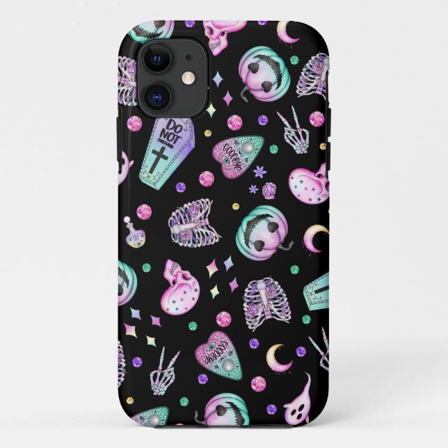 Coques Case-Mate iPhone Halloween pastel gothique apothecaire et cimetière (Dos)