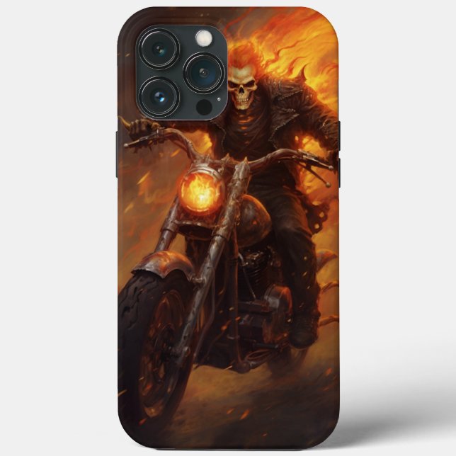 Coques Case-Mate iPhone Halloween Skeleton équitation vélo effrayant (Verso)