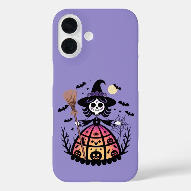Coques Case-Mate iPhone Halloween Skeleton Witch (Verso)