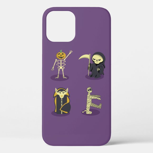 Coques Case-Mate iPhone Halloween Squelette Dracula Mummy Griffe Reaper (Verso)