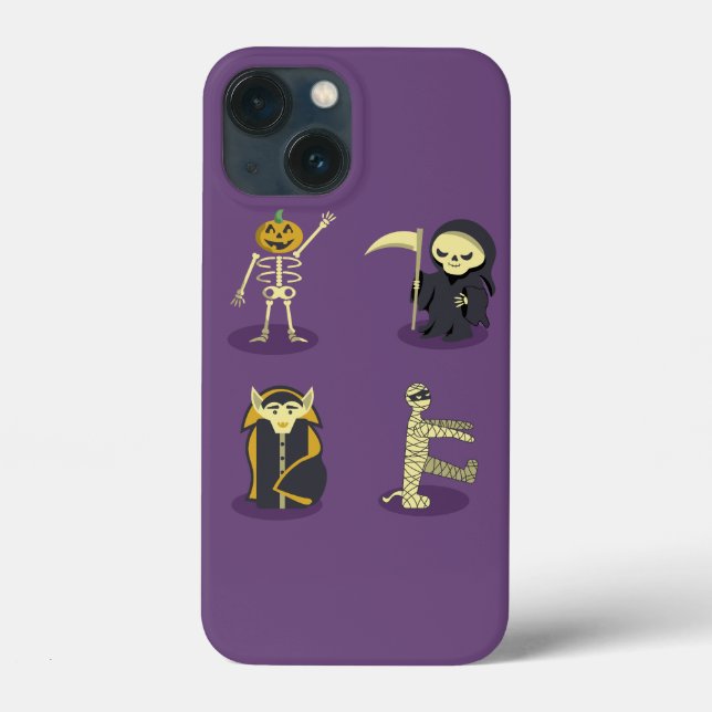 Coques Case-Mate iPhone Halloween Squelette Dracula Mummy Griffe Reaper (Verso)