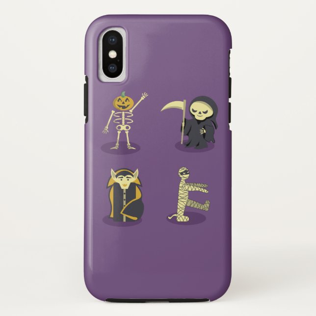 Coques Case-Mate iPhone Halloween Squelette Dracula Mummy Griffe Reaper (Dos)