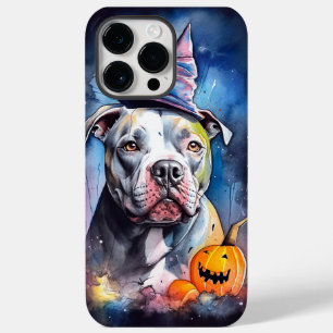Coque Pour Pour iPhone 14 Pro Max Halloween Staffordshire Américain Avec Citrouilles
