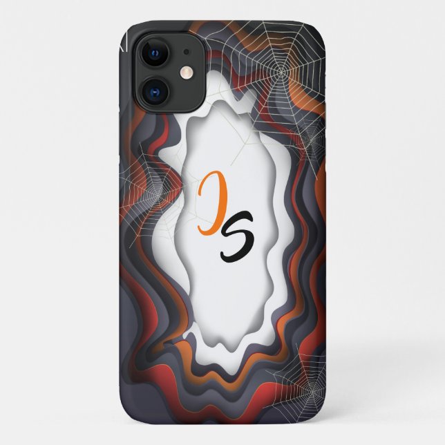 Coques Case-Mate iPhone Halloween Treat or Trick Monogram (Dos)