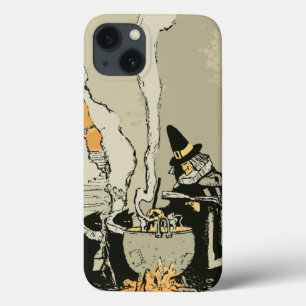 Etui iPhone Case-Mate Halloween vintage, sorcière avec Cauldron et Chats
