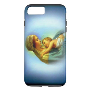 Case-Mate iPhone Case Halo blanc Bienheureuse Vierge Marie avec Enfant J