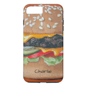 Coque Case-Mate Pour iPhone Hamburger Illustration personnalisation nom de tél
