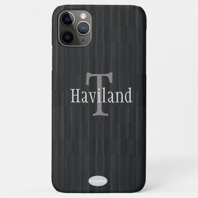 Coques Case-Mate iPhone HAMbWG Gray Gradient Monogramme (Dos)