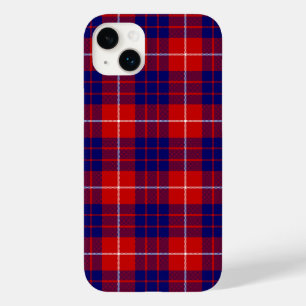 Coque Pour iPhone 14 Plus Hamilton tartan rouge bleu violet plaid