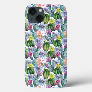 Coques Pour iPhone Hand Painted Watercolor Cactus Pattern
