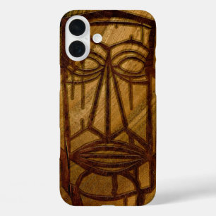 Coques iPhone 16 Plus Hapalua Tiki Hawaiian Faux Koa Wood Coque-Mate iPh