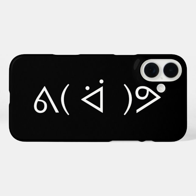 Coques Case-Mate iPhone Happy Gary ᕕ( ᐛ )Meme Emoticon Text Art (Verso (horizontal))