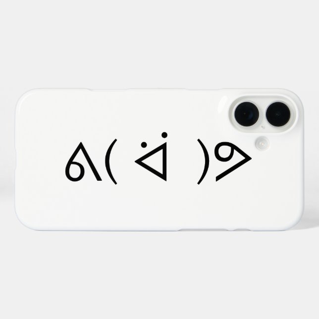 Coques Case-Mate iPhone Happy Gary ᕕ( ᐛ )Meme Emoticon Text Art (Verso (horizontal))