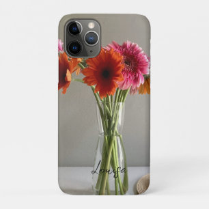 Case-Mate iPhone Case Happy Gerbera Fleur colorée +Nom personnalisé