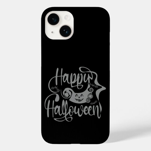 Coques Case-Mate iPhone Happy Halloween chauves-souris Jack-o'-lantern (Verso)