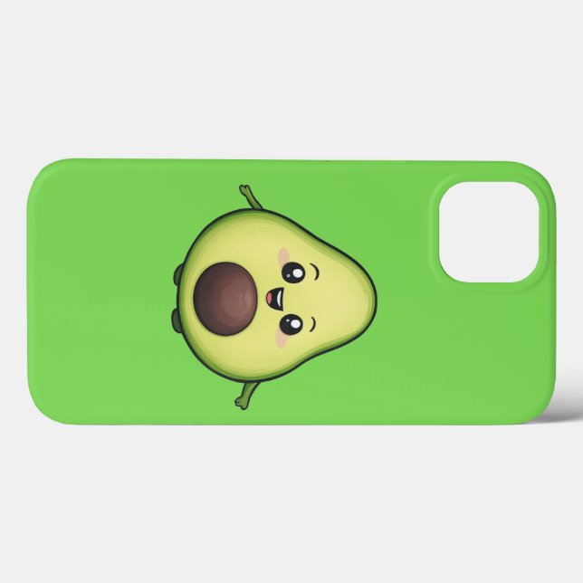 Coques Case-Mate iPhone Happy Kawaii Avocado (Verso (horizontal))