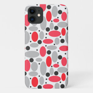 Case-Mate iPhone Case haricots et pois rétro rouge gris blanc motif