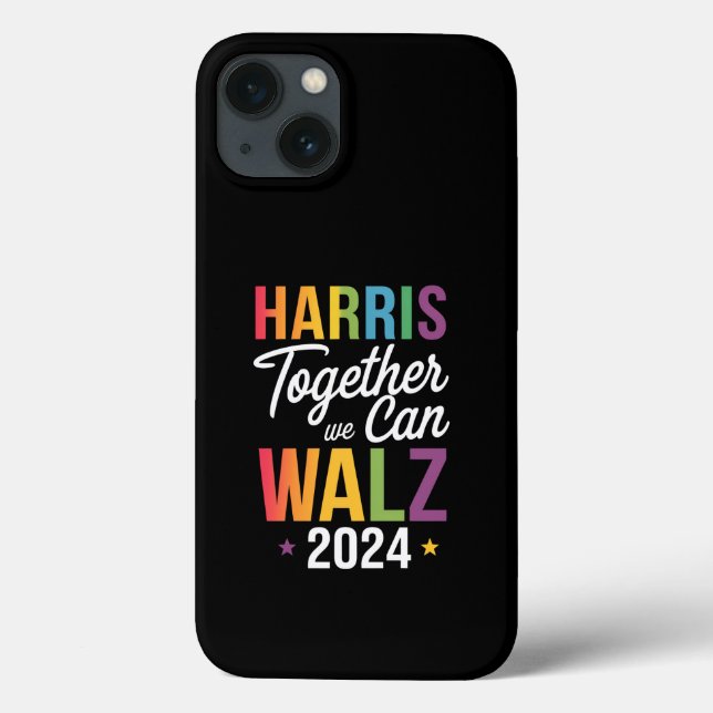 Coques Case-Mate iPhone Harris Walz 2024 Kamala Ensemble nous pouvons LGBT (Verso)