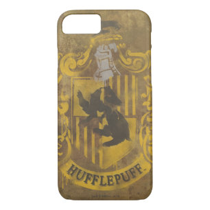 Coque iPhone 7 Harry Potter Hufflepuff Crest Spray Paint