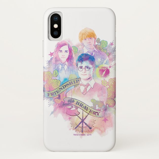 Coques Case-Mate iPhone Harry Potter Spell| Harry, Hermione et Ron Waterc (Dos)