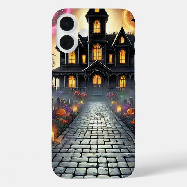 Coques Case-Mate iPhone Haunted Halloween Mansion Glow Phone Case (Verso)