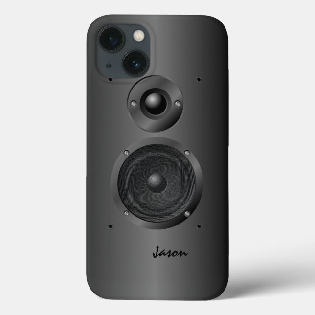 Coques Case-Mate iPhone Haut-parleur de musique noire (Verso)