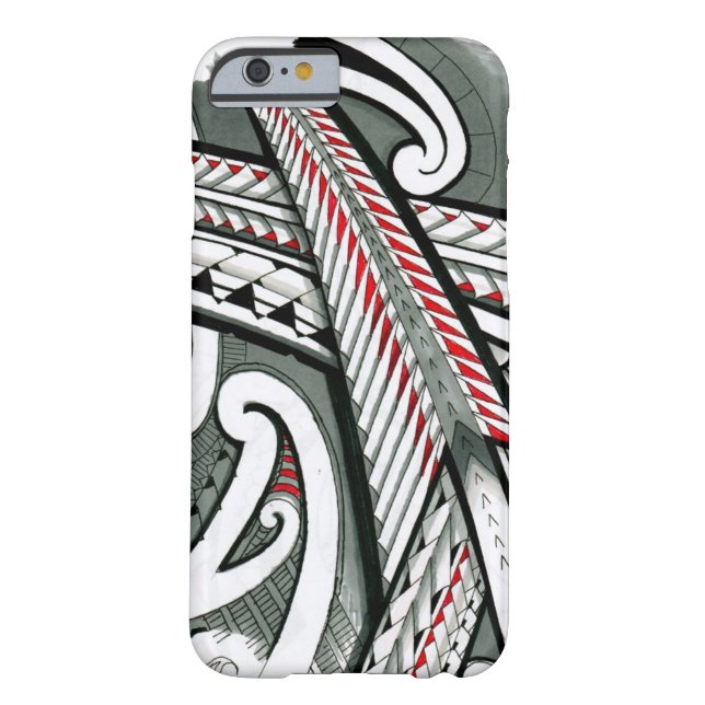 Coques Case-Mate iPhone hawai gris rouge d'île de conception de tatouage (Dos)