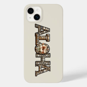 Coque Pour iPhone 14 Plus Hawaïen Polynésien Aloha Bambou Look