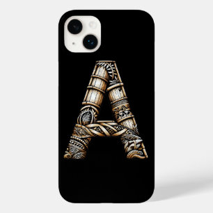 Coque Pour iPhone 14 Plus Hawaïen Polynésien Aloha Lettre A Initiale Personn