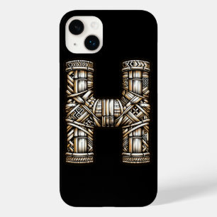 Coque Pour iPhone 14 Plus Hawaïen Polynésien Lettre Aloha H Initiale Personn