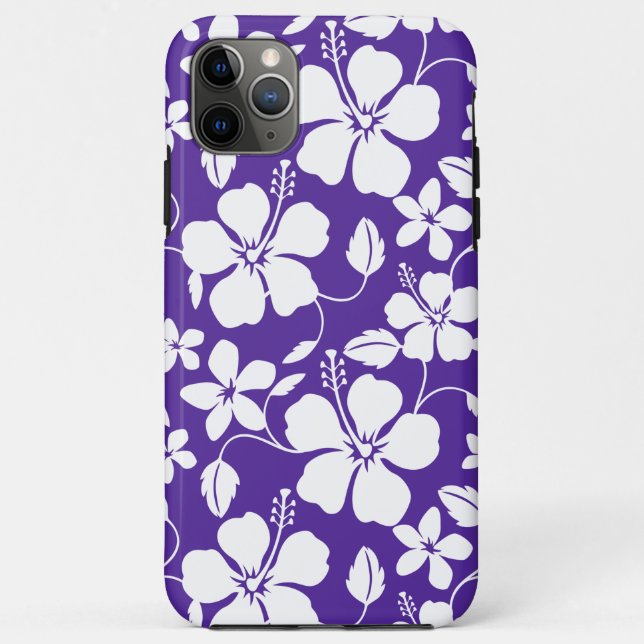 COQUES Case-Mate iPhone HAWAIIAN HULA (HIBISCUS) PURPLE (Dos)