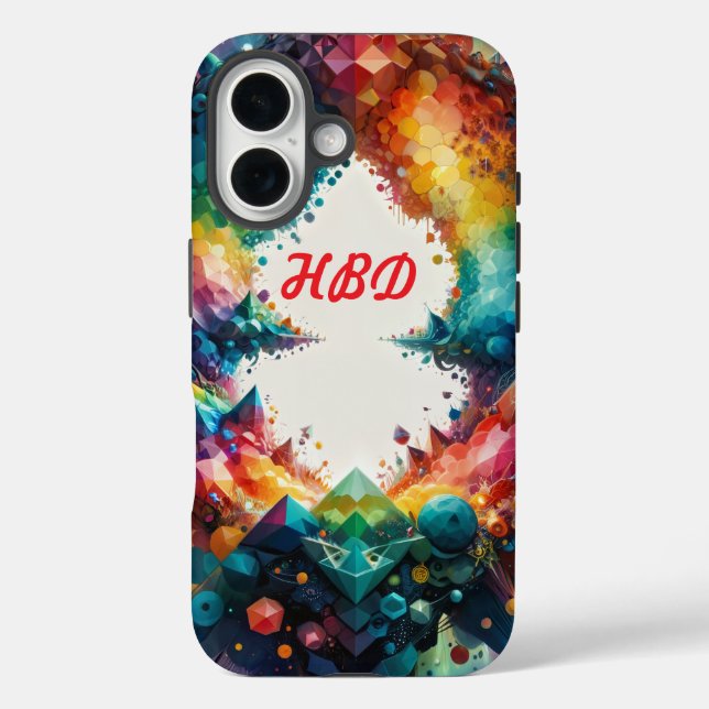 Coques Case-Mate iPhone HBD Whimsical pour l'anniversaire (Verso)