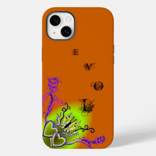 Coque Pour iPhone 14 Plus Heart with Flower and Butterfly