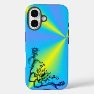 Coques iPhone 16 Heart with Flower and Butterfly