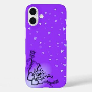 Coques iPhone 16 Plus Heart with Flower and Butterfly