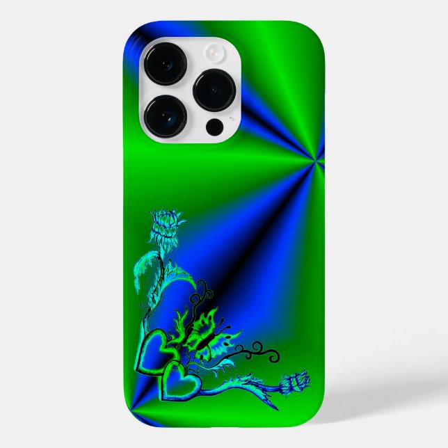 Coques Case-Mate iPhone Heart with Flower and Butterfly (Verso)