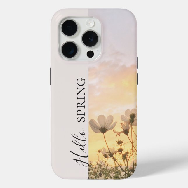 Coques Case-Mate iPhone Hello Spring, Boho Wildflower Sunset (Verso)