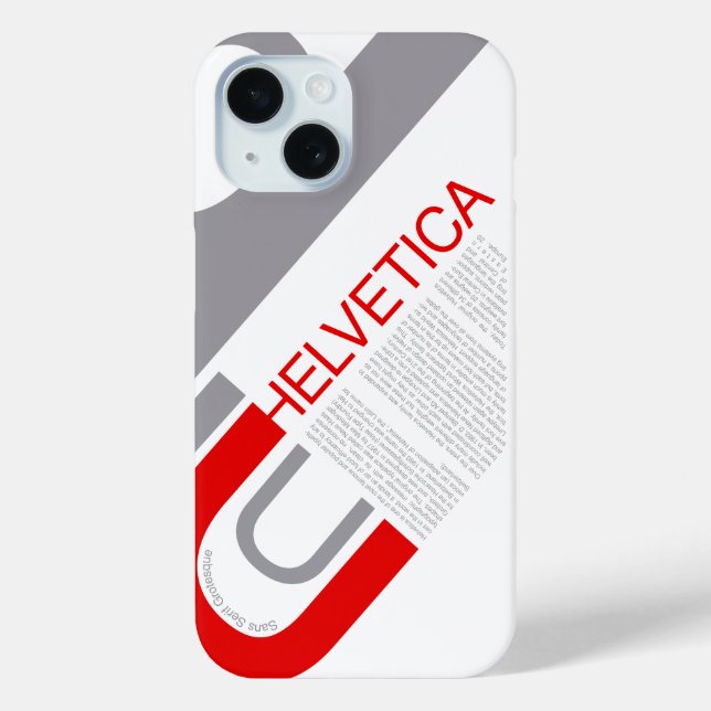 Coques Case-Mate iPhone Helvetica Typography | Design (Verso)