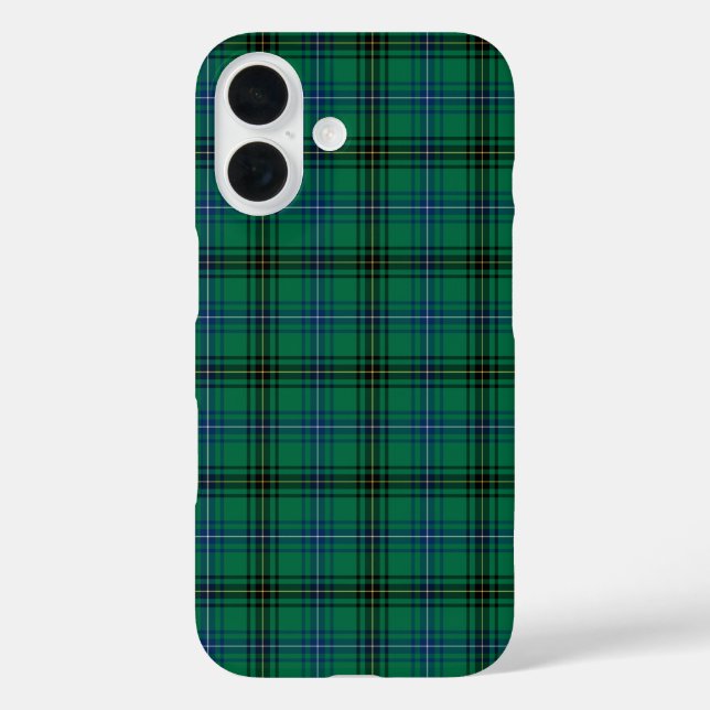 Coques Case-Mate iPhone Henderson Clan Bright Green, Blue et Black Tartan (Verso)