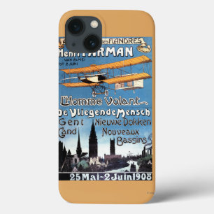 iPhone 13 Case Henry Farman pilote l'affiche de promo d'homme de