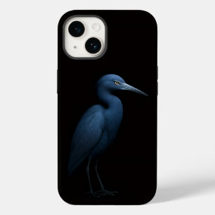 Coque Pour iPhone 14 Héron bleuâtre Black 4 Luxe iPhone 14 Mate