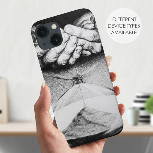 Coques Pour iPhone Heure Temps Sable Mains Dessin Surreal Dark Art