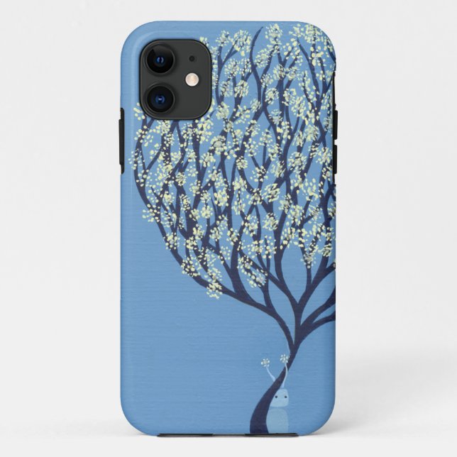 Coques Case-Mate iPhone Heureux bleu (Dos)