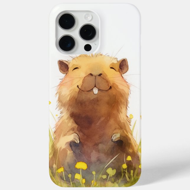 Coques Case-Mate iPhone Heureux comme un Capybara peut être (Verso)