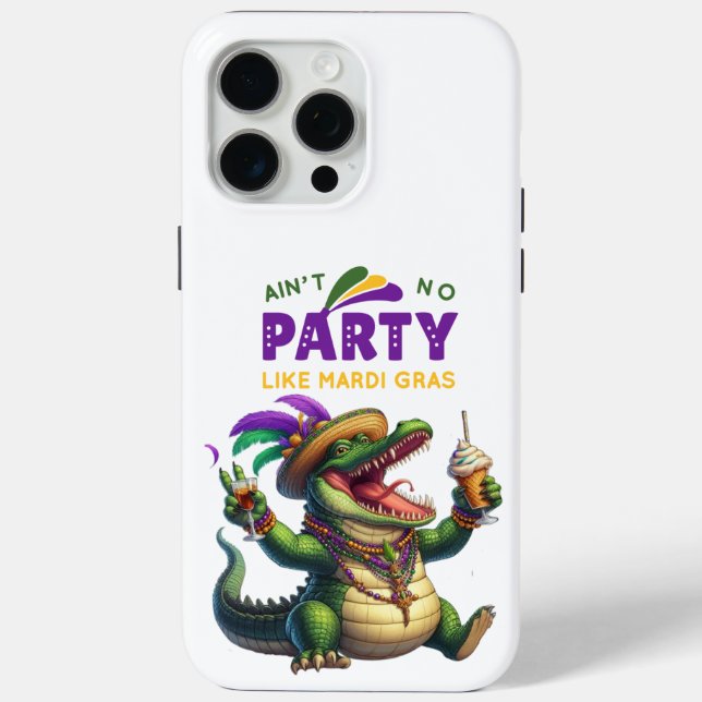 Coques Case-Mate iPhone Heureux Mardi Gras Alligator (Verso)
