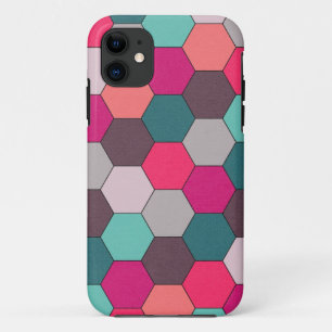 Coque iPhone 11 Hexagones Gras