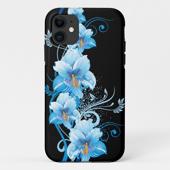 Coques Case-Mate iPhone Hibiscus hawaïen bleu (Dos)