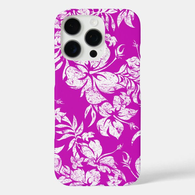 Coques Case-Mate iPhone Hibiscus Pareau Hawaii Floral Magenta (Verso)